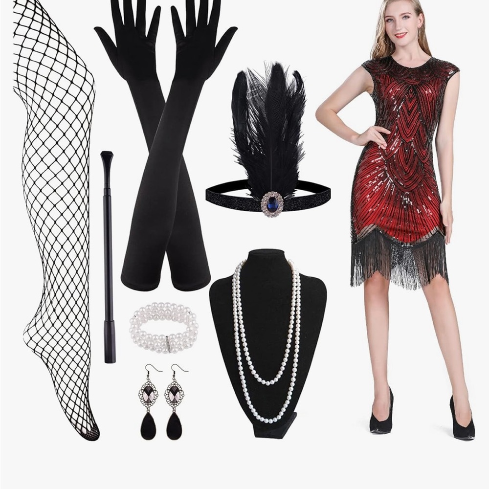 🔥 Roaring 20’s Flapper Costume- Just in time for Halloween 🎃!
